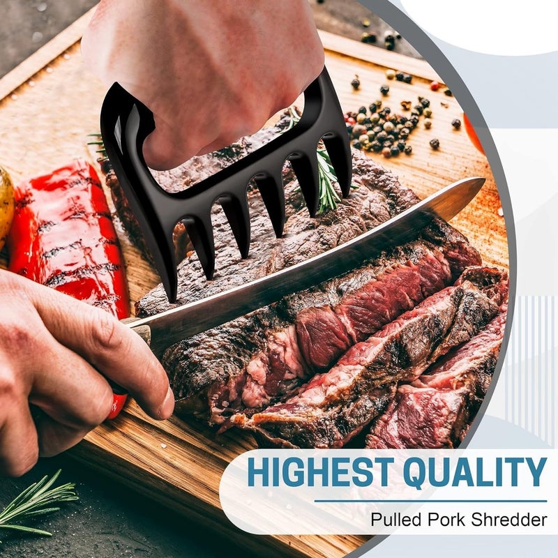 Clovis Meat Claws 2 Pack, Shredding Meat Bear Claws, Meat Shredder Tool Bear Claws Chicken Shredder Smoker Grill Accessories for Turkey, Christmas Stocking Stuffers BBQ Gifts for Men (Set of 2) - Image 4