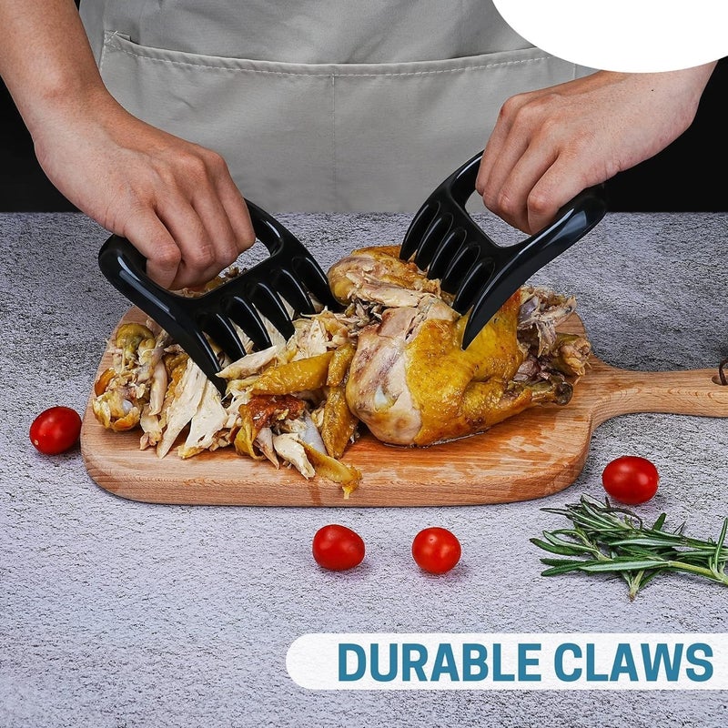 Clovis Meat Claws 2 Pack, Shredding Meat Bear Claws, Meat Shredder Tool Bear Claws Chicken Shredder Smoker Grill Accessories for Turkey, Christmas Stocking Stuffers BBQ Gifts for Men (Set of 2) - Image 2