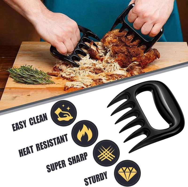 Clovis Meat Claws 2 Pack, Shredding Meat Bear Claws, Meat Shredder Tool Bear Claws Chicken Shredder Smoker Grill Accessories for Turkey, Christmas Stocking Stuffers BBQ Gifts for Men (Set of 2) - Image 3