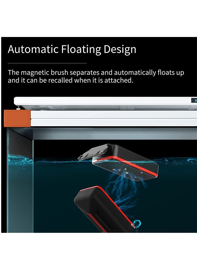 SYOSI - Strong Magnetic Cleaning Brush, Floating Fish Tank Cleaning Tool, Fish Tank Cleaner, Scrubber and Scraper Aquarium Cleaning Tools, No Scratch Anti-Slip, M - Image 1