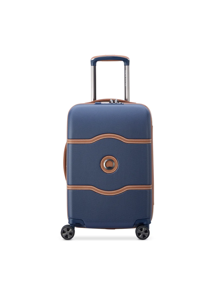 DELSEY Paris Chatelet Air 2.0 55cm HardCase Non-Expandable 4 Double Wheel Luggage Trolley - Blue