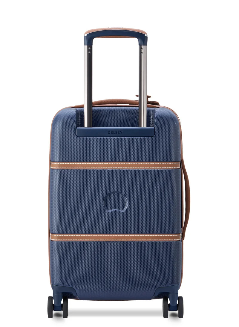 DELSEY Paris Chatelet Air 2.0 55cm HardCase Non-Expandable 4 Double Wheel Luggage Trolley - Blue