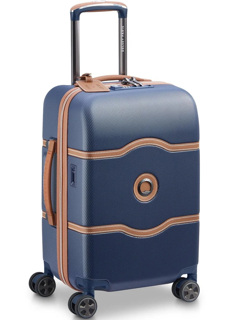 ديلسي _باريس حقيبة سفر شاتليه إير . بعجلات مزدوجة  سم صلبة غير قابلة للتوسيع - أزرق