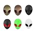 Fsocpen Alien Badge Metal Stickers3D Space Alien Waterproof StickerSticker for CarRefrigeratorNotebookTV WindowAny Smooth Surface Set of 6 - Image 2