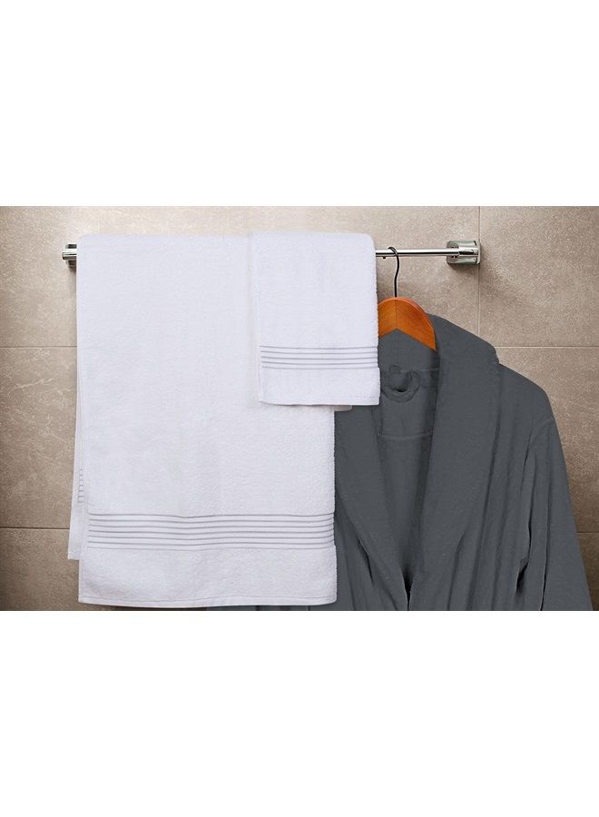 Utopia Towels 8-Piece Luxury Towel Set, 2 Bath Towels, 2 Hand Towels, and 4 Wash Cloths, 600 GSM 100% Ring Spun Cotton Highly Absorbent Towels for Bathroom, Sports, and Hotel (White)