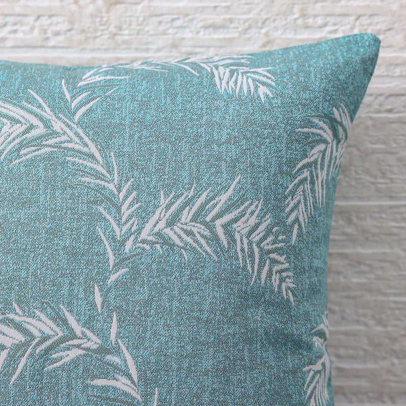 DANUBE HOME Woven Cushion 45X45Cm - Palmway Aqua, Multi Color, Breezy Outdoor Cushion, 100% Olefin Fabric, For Balcony Seating, Garden Benches And Terrace Sofas - Image 4