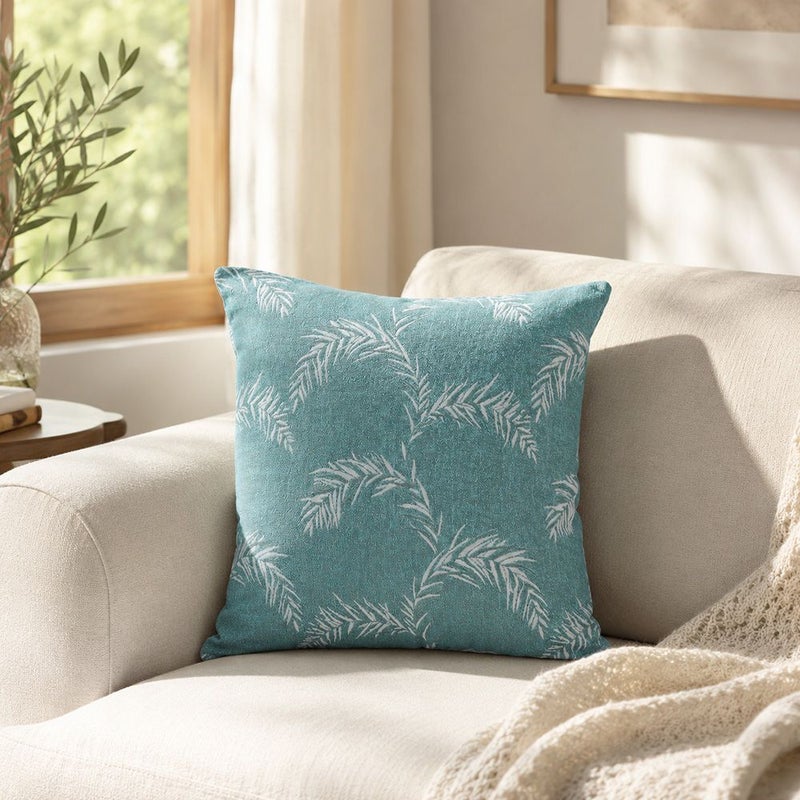 DANUBE HOME Woven Cushion 45X45Cm - Palmway Aqua, Multi Color, Breezy Outdoor Cushion, 100% Olefin Fabric, For Balcony Seating, Garden Benches And Terrace Sofas - Image 5