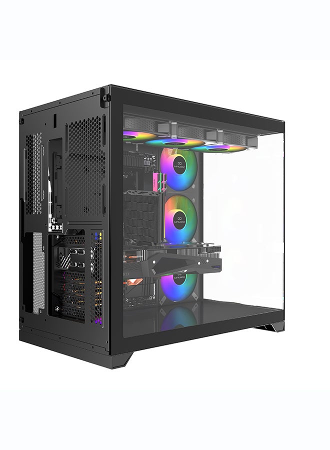 انفني ارك INFINIARC 5060ti Gaming Desktop PC (Intel Core Ultra 5, RTX 5060ti 8G GPU, 16GB DDR5 RAM, 1TB SSD, B860 Motherboard, CUBE Case, Digital Air Cooler ARGB, 750W Gold PSU, Windows PRO) Black Black - Image 3
