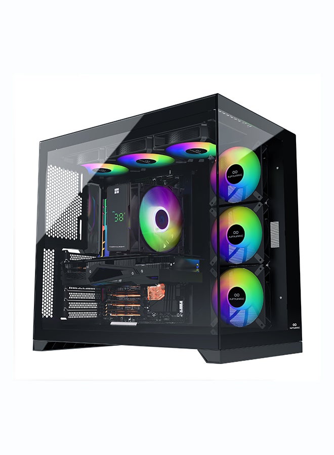 انفني ارك INFINIARC 5060ti Gaming Desktop PC (Intel Core Ultra 5, RTX 5060ti 8G GPU, 16GB DDR5 RAM, 1TB SSD, B860 Motherboard, CUBE Case, Digital Air Cooler ARGB, 750W Gold PSU, Windows PRO) Black Black - Image 3