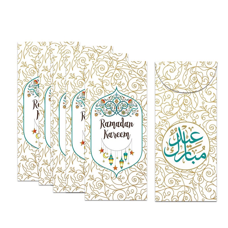 SEBMNOO Ramadan Kareem Money Envelopes, Eid Mubarak Envelopes for Money, Ramadan Latern Envelope for Cash Gifts, Ramadans Lucky Currency Gift Envelopes for Women Men, Gift Card Eid Decor - Image 1