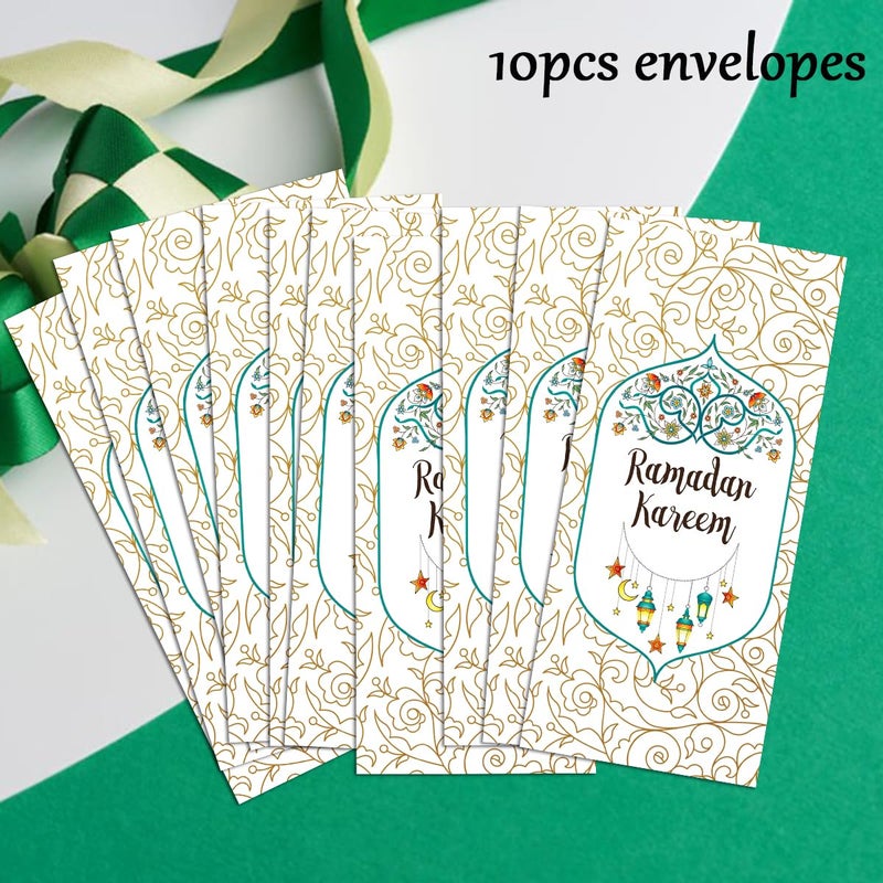 SEBMNOO Ramadan Kareem Money Envelopes, Eid Mubarak Envelopes for Money, Ramadan Latern Envelope for Cash Gifts, Ramadans Lucky Currency Gift Envelopes for Women Men, Gift Card Eid Decor - Image 4
