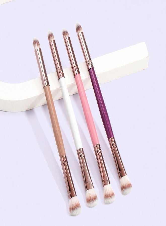 4 Pcs Dual End Eyeshadow Smudge Brush 2 in 1 Eyeshadow Brush Concealer Brush Soft Eyeshadow Applicators Double Sided Makeup Brushes Cosmetic Tool for Women Lady - Image 5