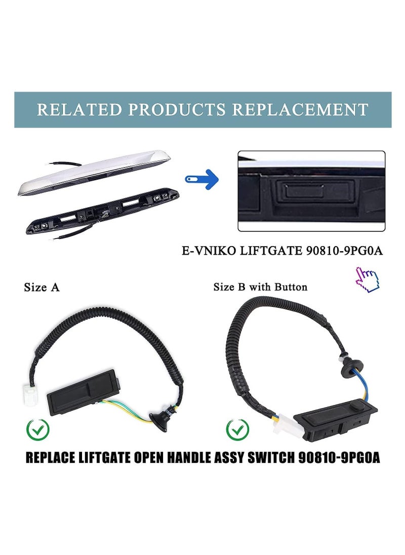 Generic - Rear Liftgate Trunk Open Release Switch - Compatible with Nissan Pathfinder 2014-2019 - Replacement Tailgate Lid Switch 25380-3JA0A - High-Quality and Reliable - Image 1