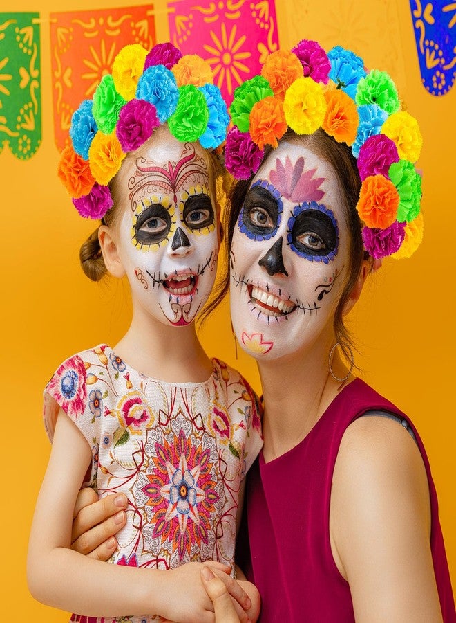 FFNIU Marigold Flower Heads, 50Pcs Colorful Artificial Flowers for DIY Marigold Garland Diwali Day of The Dead Halloween Wedding Party Home Decorations - Image 3