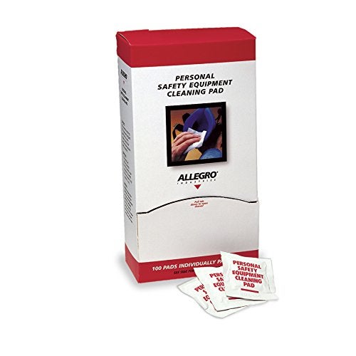 Allegro 1001 | Respirator Cleaning Pads, Alcohol (100/Box) | 5” x 8” Individually Wrapped Wipes | Non-Woven, Isopropanol-Saturated | Safe for Rubber Facepieces | Disposable Towelettes for PPE Cleaning - Image 3