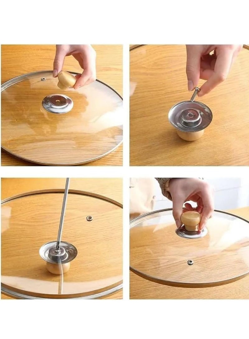 مقبض غطاء وعاء خشبي (سهل التركيب) - قطعة واحدة  - Image 4