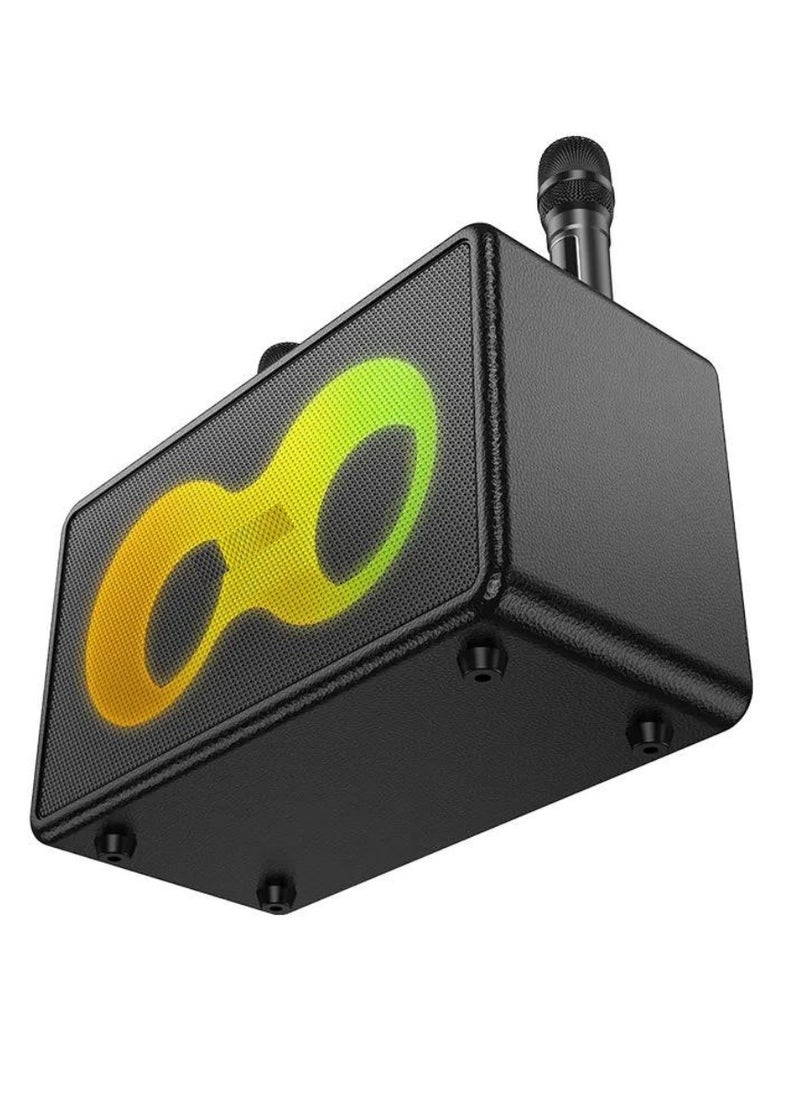 TIGER - Portable Bluetooth Speaker with 60W Peak Output | Dual 15W Full-Range Drivers & 5W Tweeter | Dual Wireless Microphones | RGB Strobe Light Effects | Dual 3000mAh Battery | USB-C Fast Charging | 6H Music / 8H Mic Playback | Bluetooth, TF Card, USB, AUX Support | Echo & Reverb Mic Control | Ideal for Parties, Karaoke, Events, Travel - Image 1