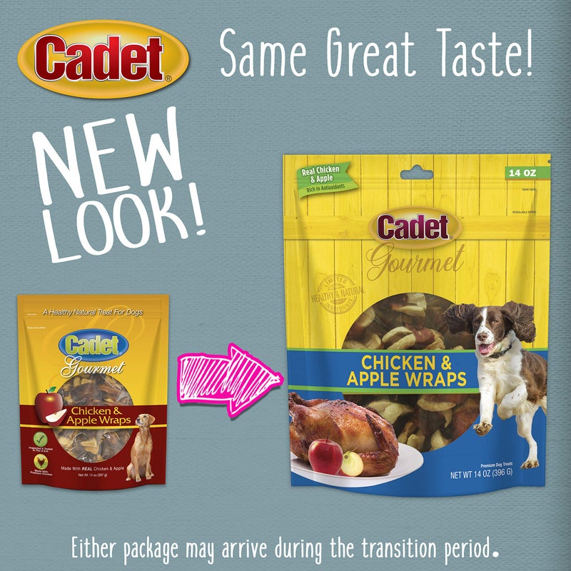 Cadet Gourmet Chicken & Apple Wrapped Dog Treats Wraps - Healthy & Natural Chicken & Apple Dog Training Treats for Small & Large Dogs - Inspected & Tested in USA (14 oz.) - Image 5