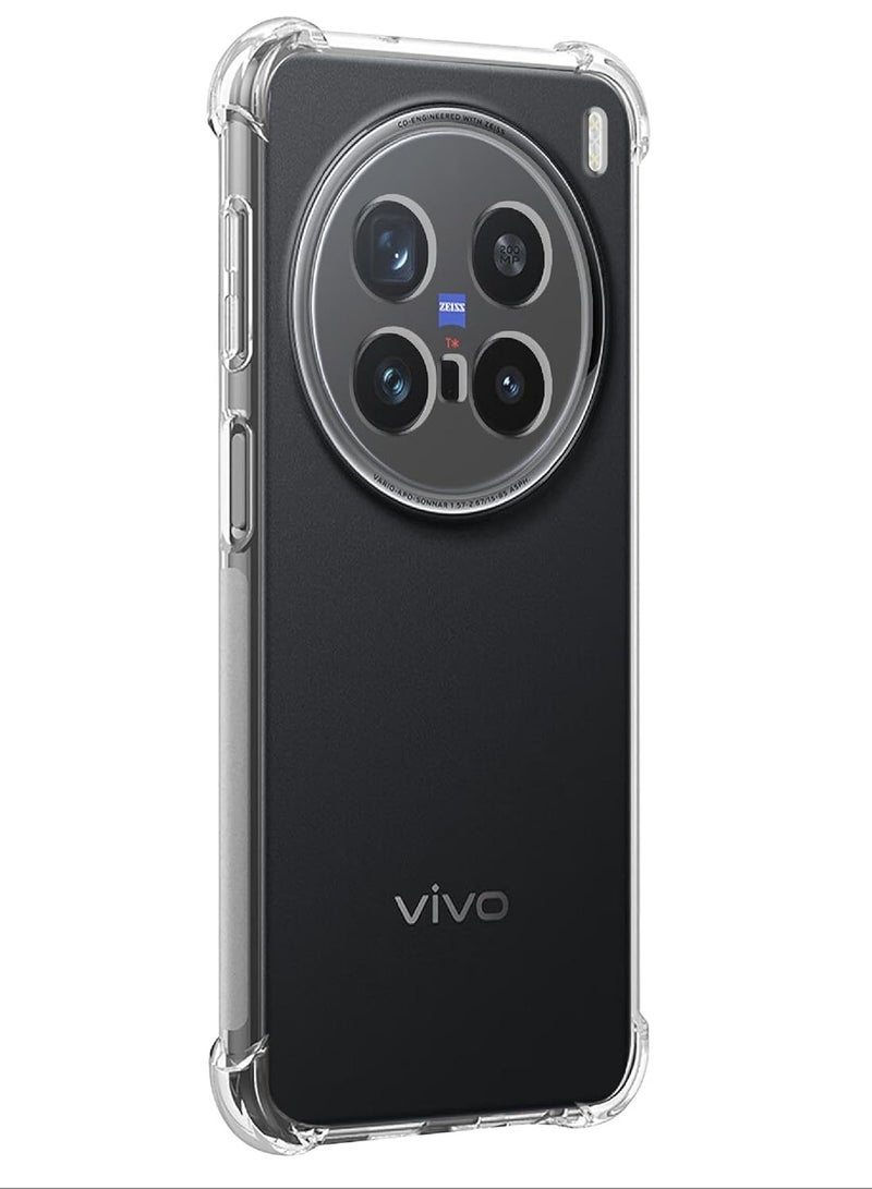 Vivo X200 Pro Clear Case soft TPU Transparent Silicone Protective Cover shock Absorbent Reinforced Corner Full Camera Protection Bumper Case for Vivo X200 Pro - Image 4
