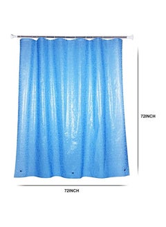 Spaceshoop Shower Curtain Bathroom Screen Thickened 3D Transparent Waterproof with Hooks EVA Home Supplies 180 * 180cm Blue  - Image 2