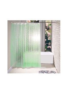 Spaceshoop Shower Curtain Bathroom Screen Thickened 3D Transparent Waterproof with Hooks EVA Home Supplies 180 * 180cm Blue  - Image 5