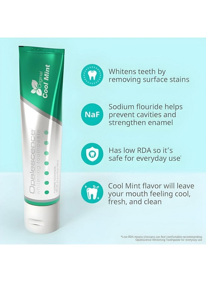 أوبال سنس معجون أسنان أوباليسنس تيث لتبييض الأسنان - عبوة من قطعة واحدة - للعناية بالفم بالفلورايد - 4.7 أونصة - بنكهة النعناع المنعش - TP-5166-1 - Image 2