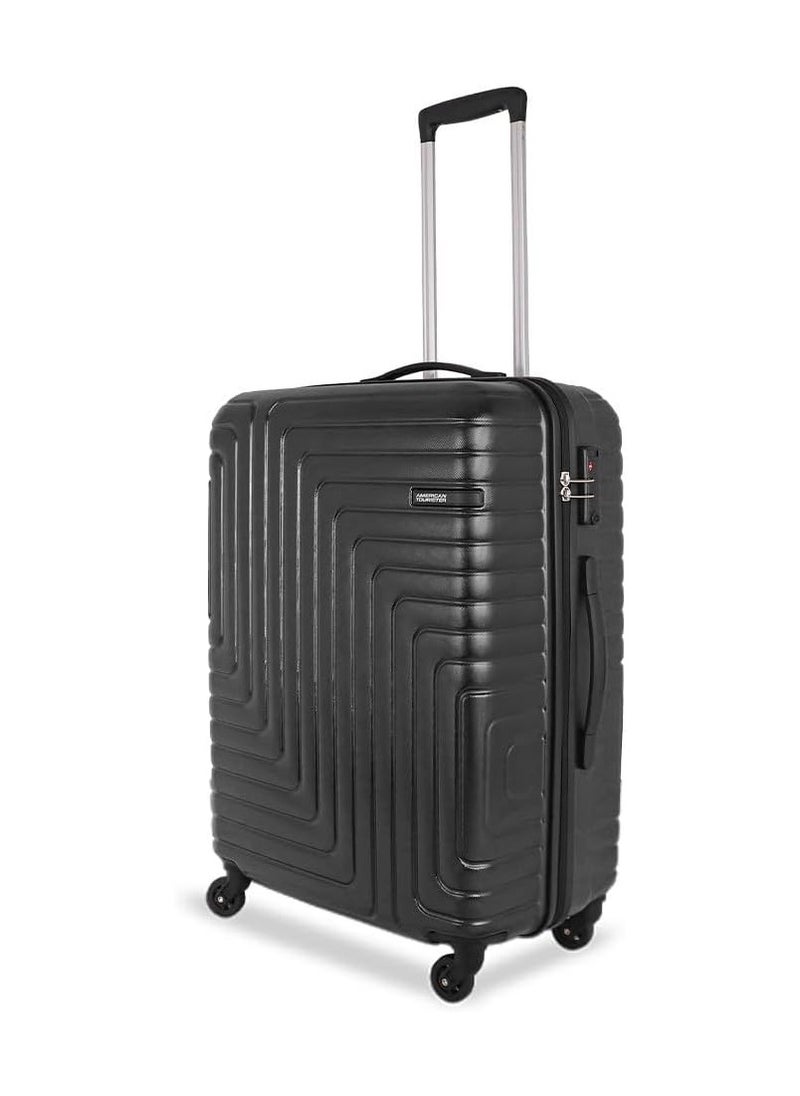 AMERICAN TOURISTER American Tourister Ivy Nxt 68cm Medium Hardside Polycarbonate Check-in Suitcase with Multi-Stage Telescopic Trolley and Mounted TSA Lock for Women & Men - Black  - Image 1