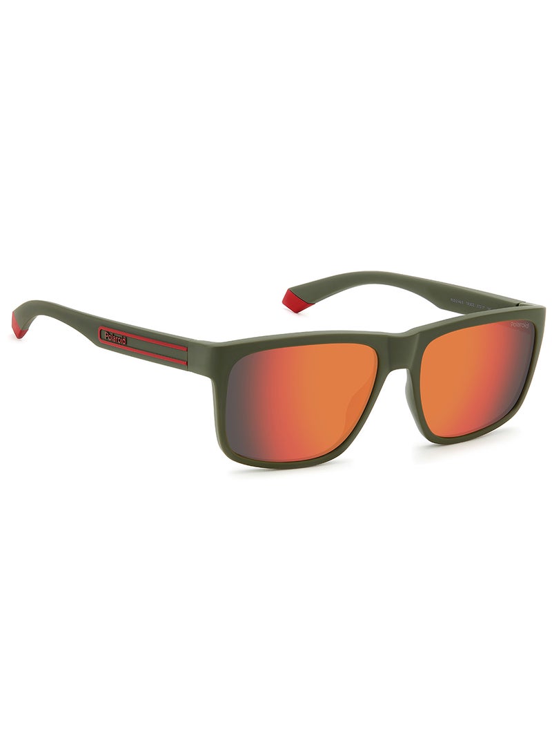 Polaroid Men's Polarized Rectangular Sunglasses - Pld 2149/S Green Millimeter - Lens Size: 57 Mm - Image 2