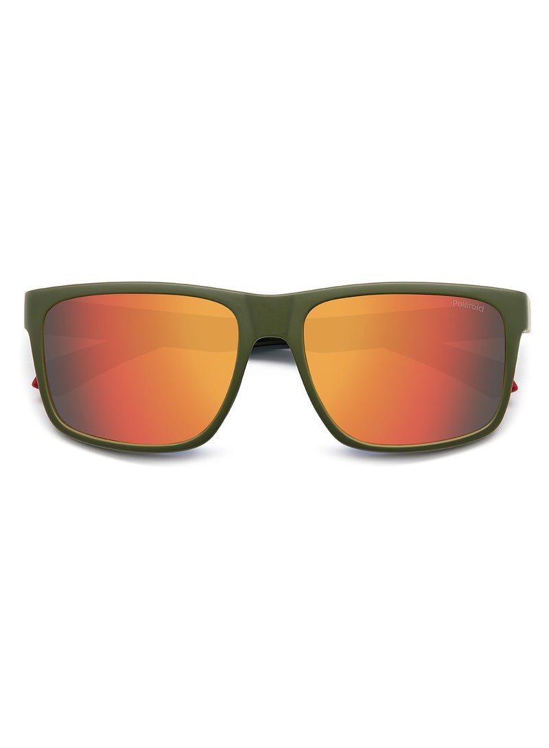 Polaroid Men's Polarized Rectangular Sunglasses - Pld 2149/S Green Millimeter - Lens Size: 57 Mm - Image 4
