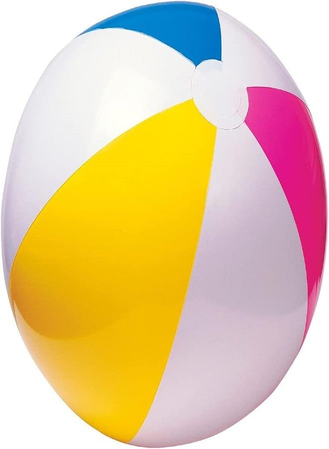 VWretails PVC Glossy Panel Inflatable Beach Ball - 24" (Multicolor) - Image 1