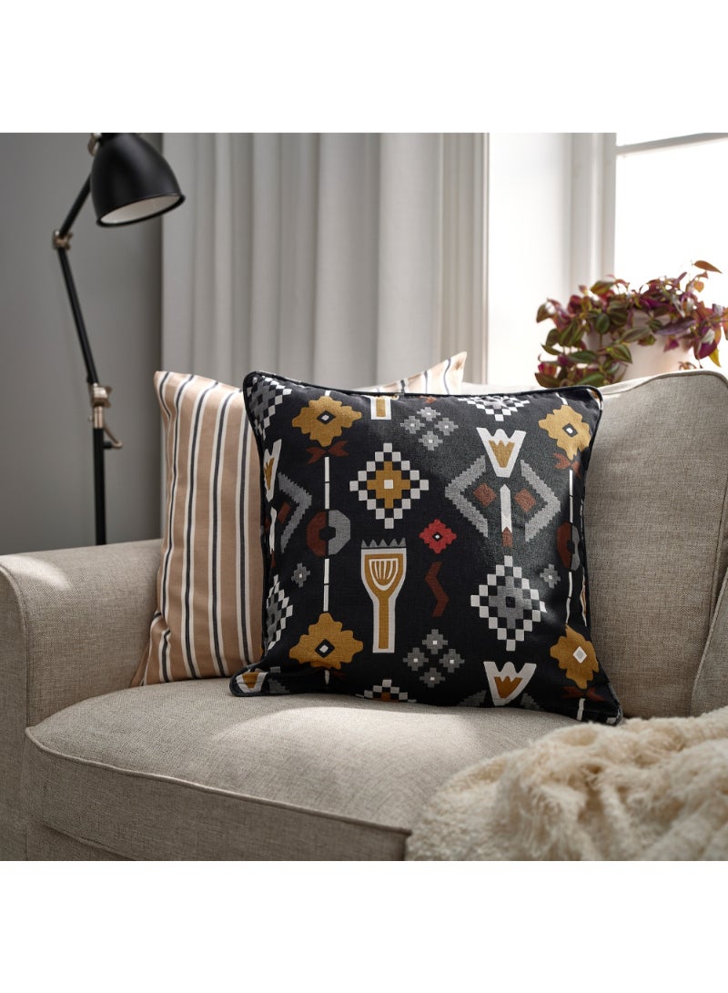 Cushion Cover Black/Light Grey 50X50 Cm - Image 4