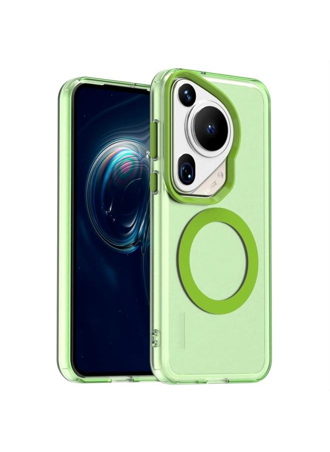 For Huawei Pura 70 Ultra Candy Magsafe PC Hybrid TPU Phone Case(Green) 