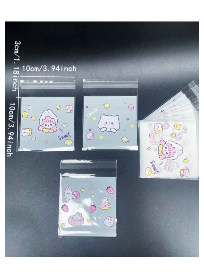 أكياس بلاستيكية بلاصق لتوزيعات الهدايا و الحلوى لحفلات أعياد الميلاد وحفلات استقبال المولود الجديد 50 قطعة ذاتية الاغلاق - Image 3