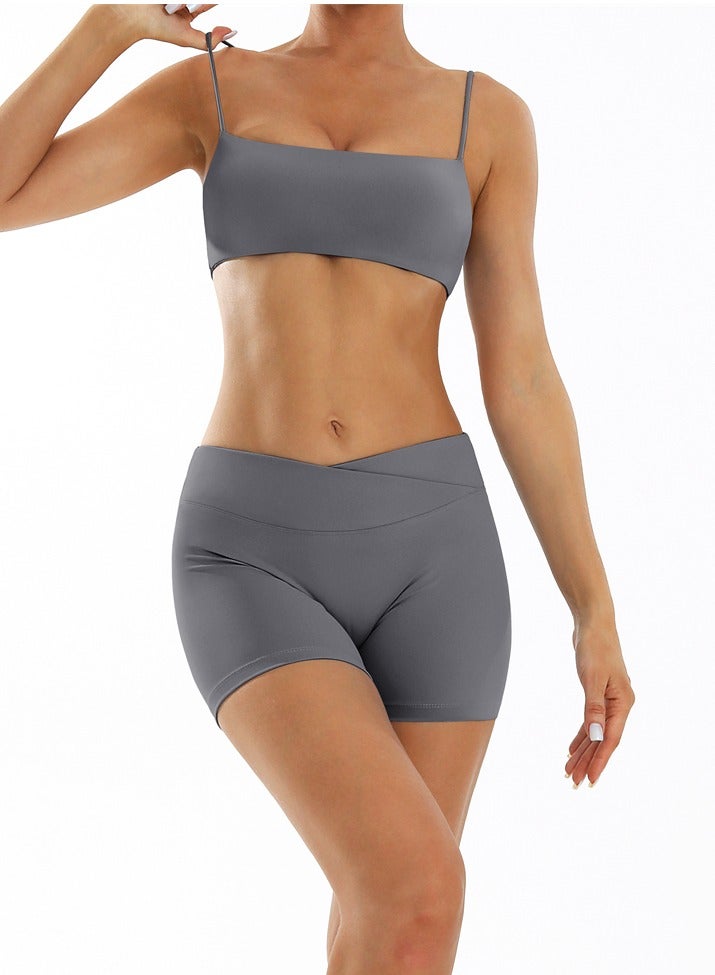 general Two Piece Workout Sets for Women Sport Bra Push Up Shorts Sportwear Tracksuits Gym Yoga Active Wear Outfits  - Image 3