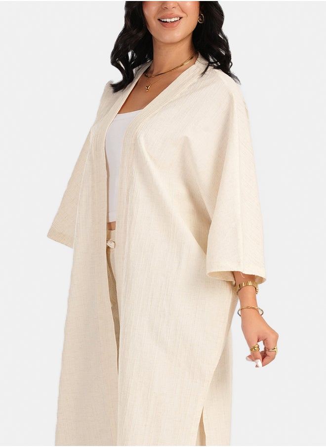 Carina - Crinkle Linen Kimono - Image 1
