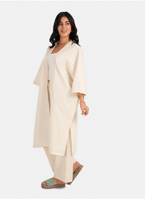 Crinkle Linen Kimono