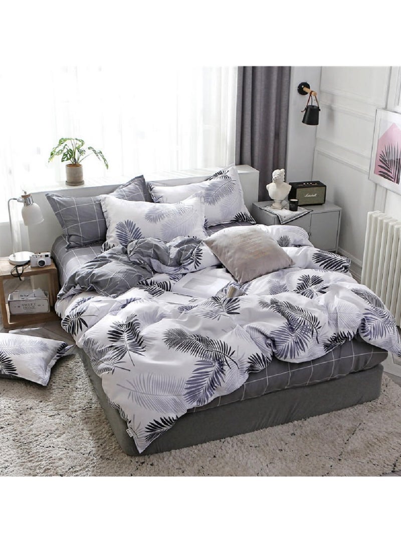 Sharpdo - 4-Piece Bedding Set Sheet set Comforter Set Luxurious Cotton and Soft Microfiber with 1 Duvet/Quilt Cover And 1 Flat sheet And 2 Pillowcases King 2.2m bed (220*240cm) - Image 1