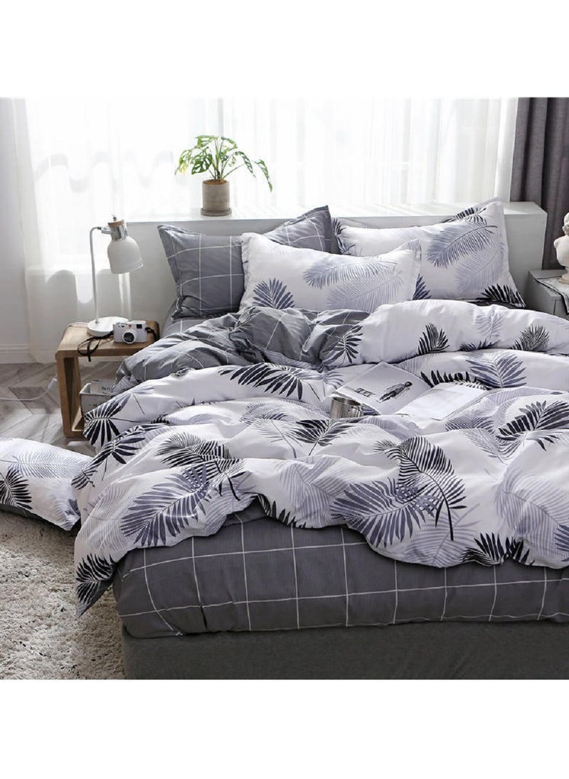 Sharpdo - 4-Piece Bedding Set Sheet set Comforter Set Luxurious Cotton and Soft Microfiber with 1 Duvet/Quilt Cover And 1 Flat sheet And 2 Pillowcases King 2.2m bed (220*240cm) - Image 1