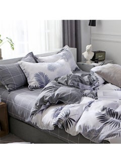 Sharpdo 4-Piece Bedding Set Sheet set Comforter Set Luxurious Cotton and Soft Microfiber with 1 Duvet/Quilt Cover And 1 Flat sheet And 2 Pillowcases King 2.2m bed (220*240cm)  - Image 5