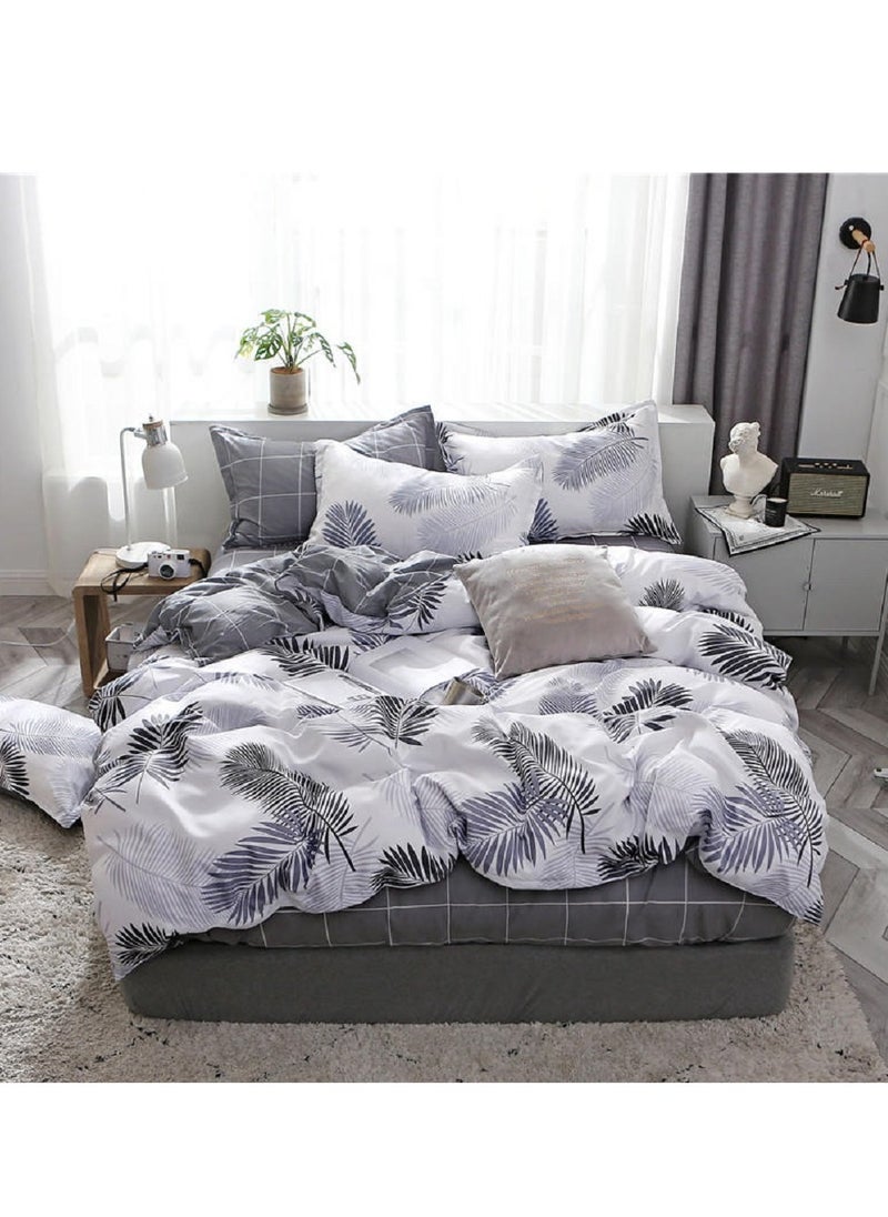 Sharpdo - 4-Piece Bedding Set Sheet set Comforter Set Luxurious Cotton and Soft Microfiber with 1 Duvet/Quilt Cover And 1 Flat sheet And 2 Pillowcases King 2.2m bed (220*240cm) - Image 1