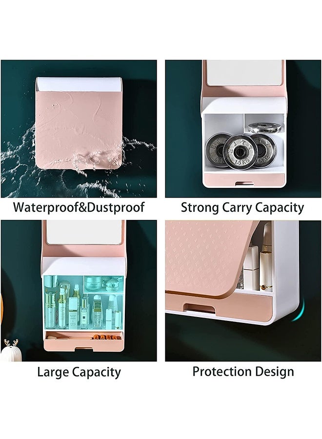 JCB CHIC Makeup Organizer,Large Capacity Cosmetics Storage Display Box，Waterproof and Dustproof Makeup Organizer Rack，Multi Layers Make Up Trays for Dresser Bedroom Bathroom - Image 4