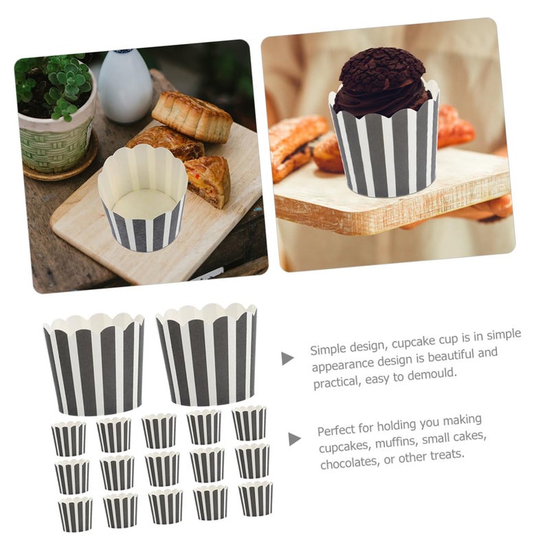 High Temperature Resistant Mini Cupcake Baking Cups 50Pcs Greaseproof Non Deformable Paper Muffin Liners - Image 4