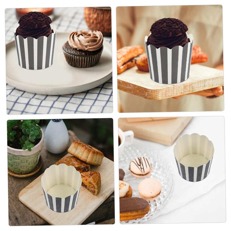 High Temperature Resistant Mini Cupcake Baking Cups 50Pcs Greaseproof Non Deformable Paper Muffin Liners - Image 5