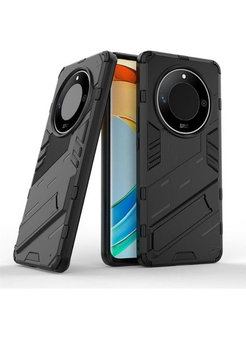 Case Compatible with Honor Magic 6 Lite 2023, 2-in-1 TPU+PC Dual Layer Combo Shockproof Ultra-Thin Protective Phone Back Cover Kickstand