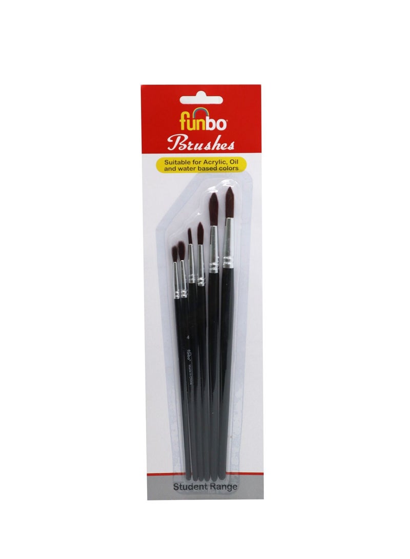 مجموعة فرش دائرية قصيرة متعددة الاستخدامات مكونة من 6 قطع