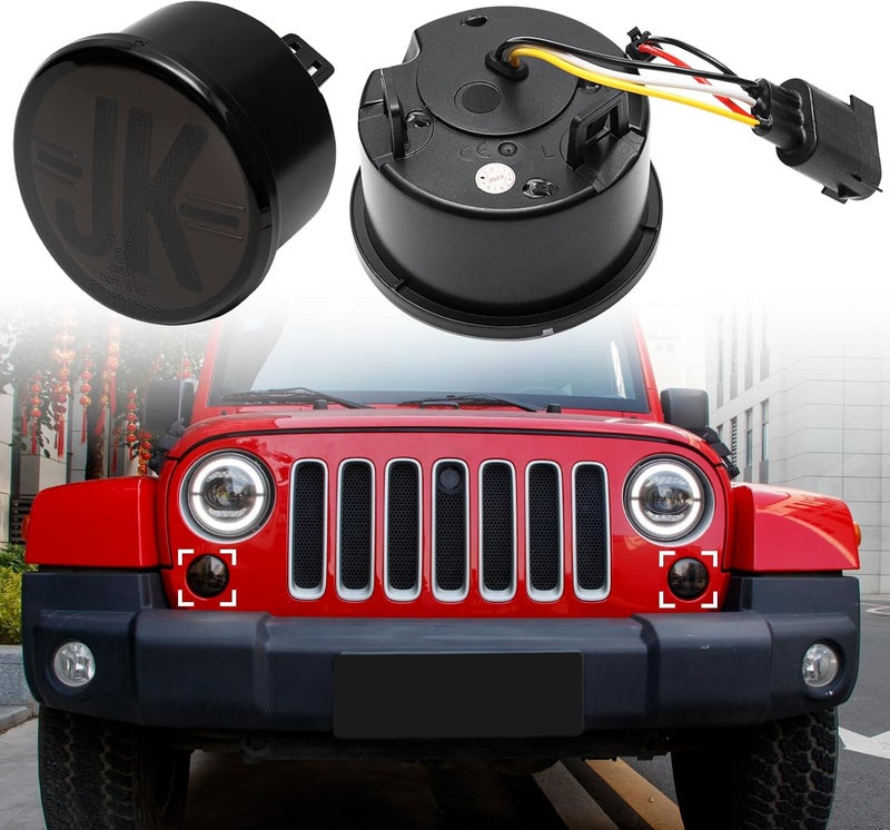 AUYICH LED Turn Signal Lights for Wrangler JK JKU 2007-2017 - 2PCS Daytime Running Lights - Image 3