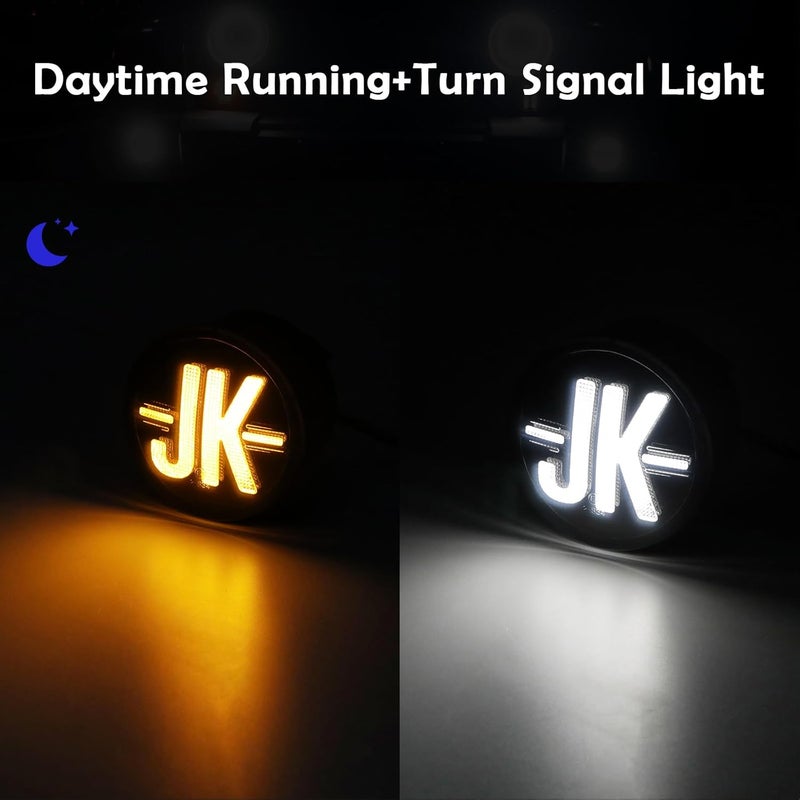 AUYICH LED Turn Signal Lights for Wrangler JK JKU 2007-2017 - 2PCS Daytime Running Lights - Image 4