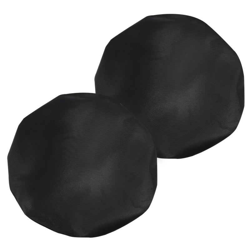 Black Bike Gel Saddle Covers 2PCS Wide Padded Non Slip Rainproof Bicycle Seat - Image 2