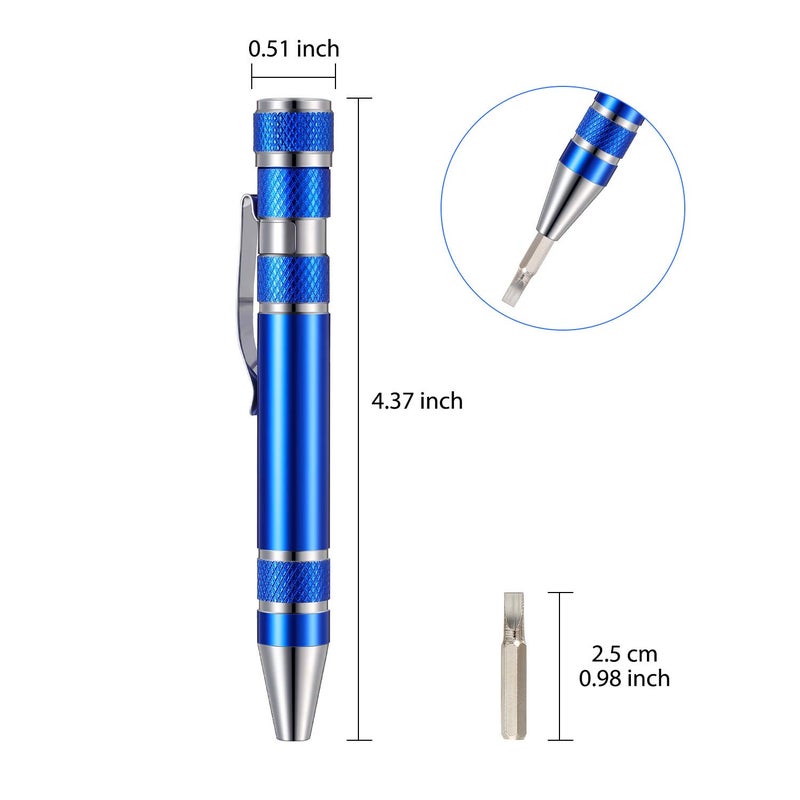 Mudder Mudder Pen Screwdriver Christmas Gifts Multitool Handy Tool 8 in 1 Magnetic Pocket Screwdriver Precision Function for Mini Gadgets(4 Pieces)  - Image 2
