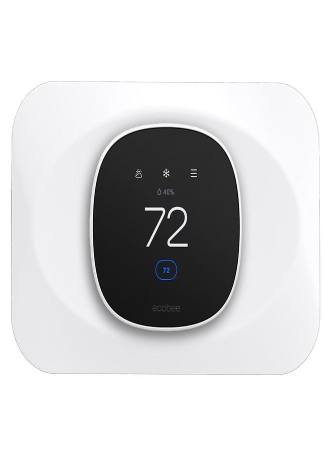 BAOKZZOM Wall Plate Cover Compatible with Ecobee Smart Thermostat Essential, Practical Ecobee Thermostat Trim Kit, Programmable WiFi Thermostat Accessory (Pure White) - Image 1